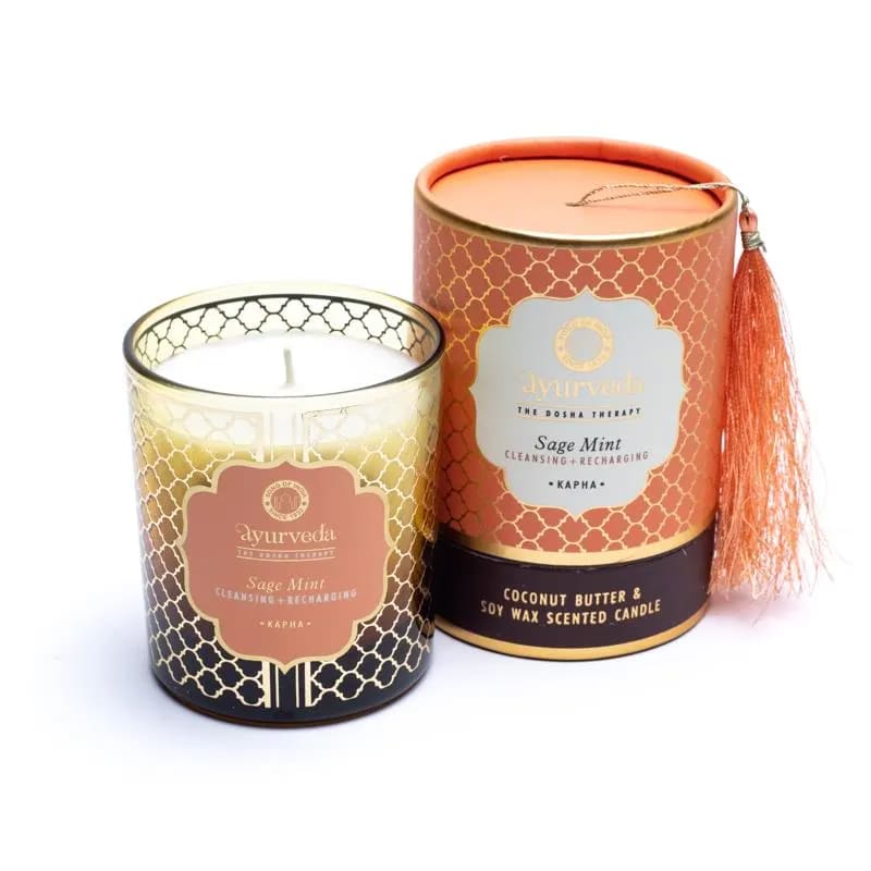 Bougie parfumée Kapha Sauge menthe Ayurveda