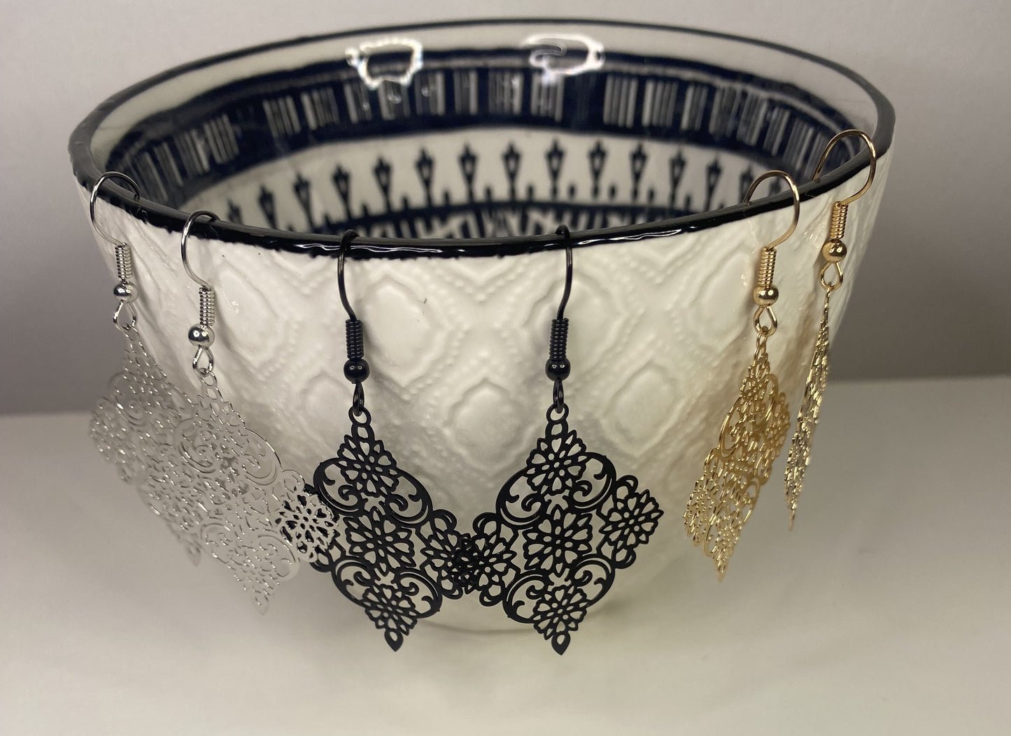 Boucles d'oreilles pendantes Dentelle