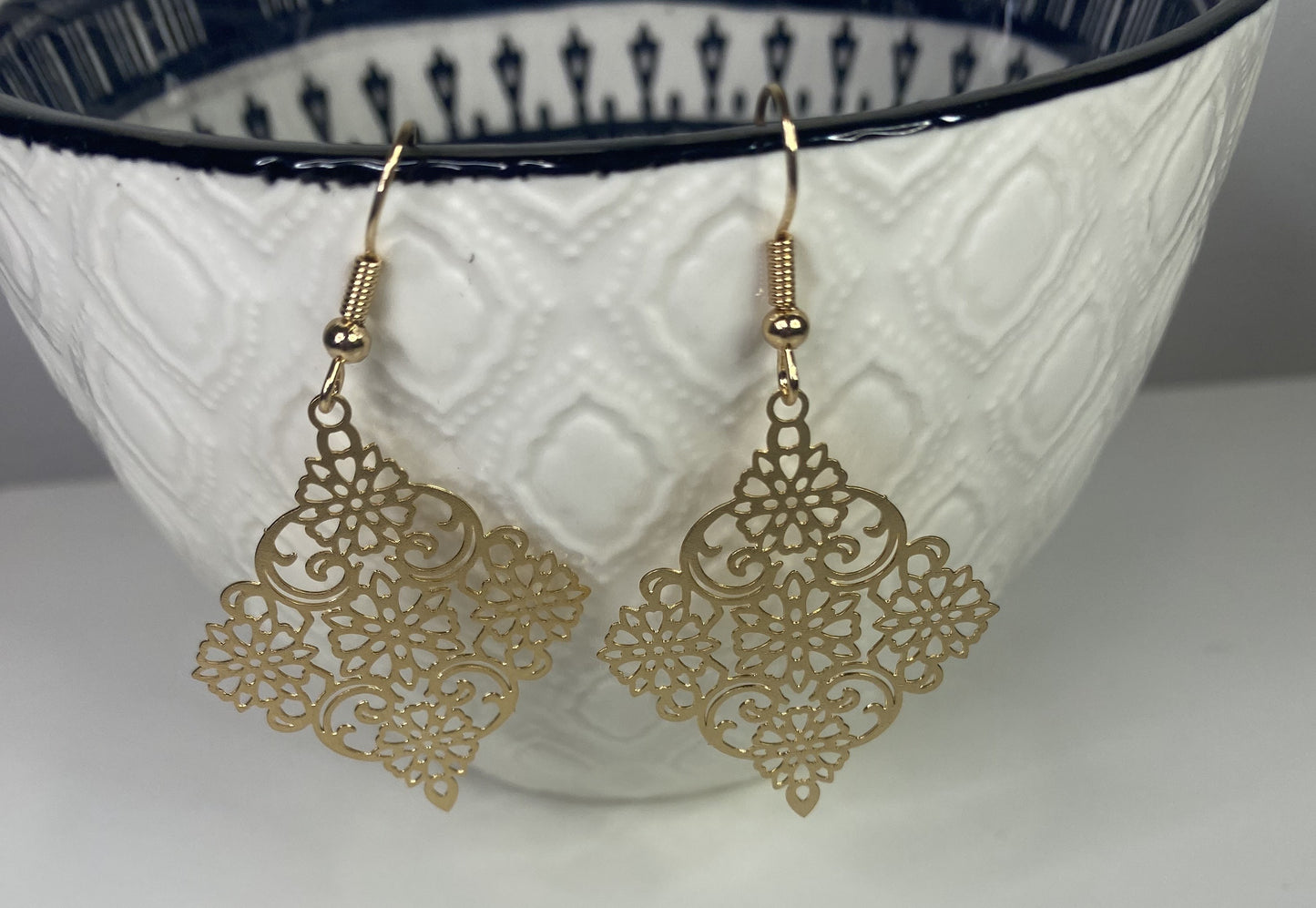 Boucles d'oreilles pendantes Dentelle