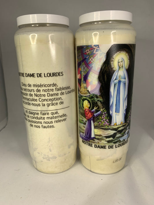 Bougie Neuvaine Notre Dame de Lourdes