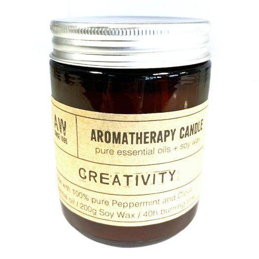 Bougie Aromathérapie 200 g - Créativité - Menthe poivrée et Clou de girofle