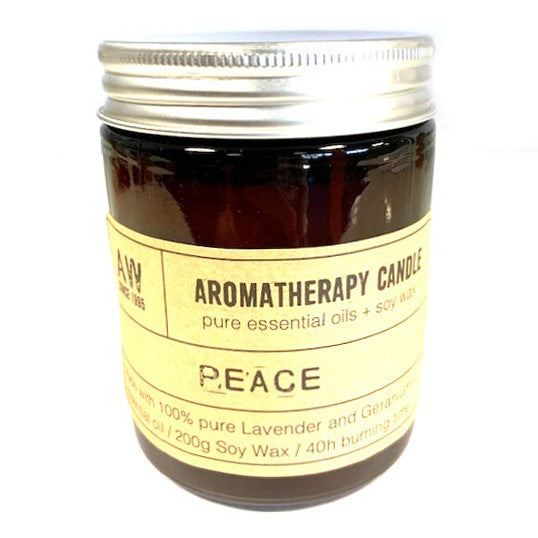 Bougie Aromathérapie 200g - Havre De Paix - Lavande et Géranium