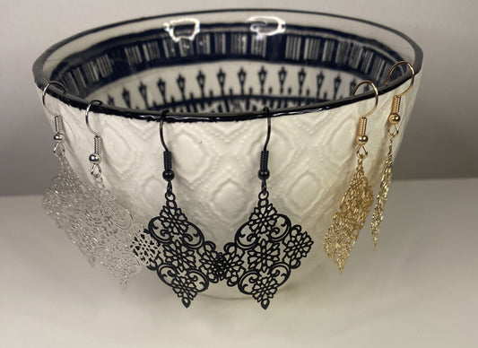 Boucles d'oreilles pendantes Dentelle