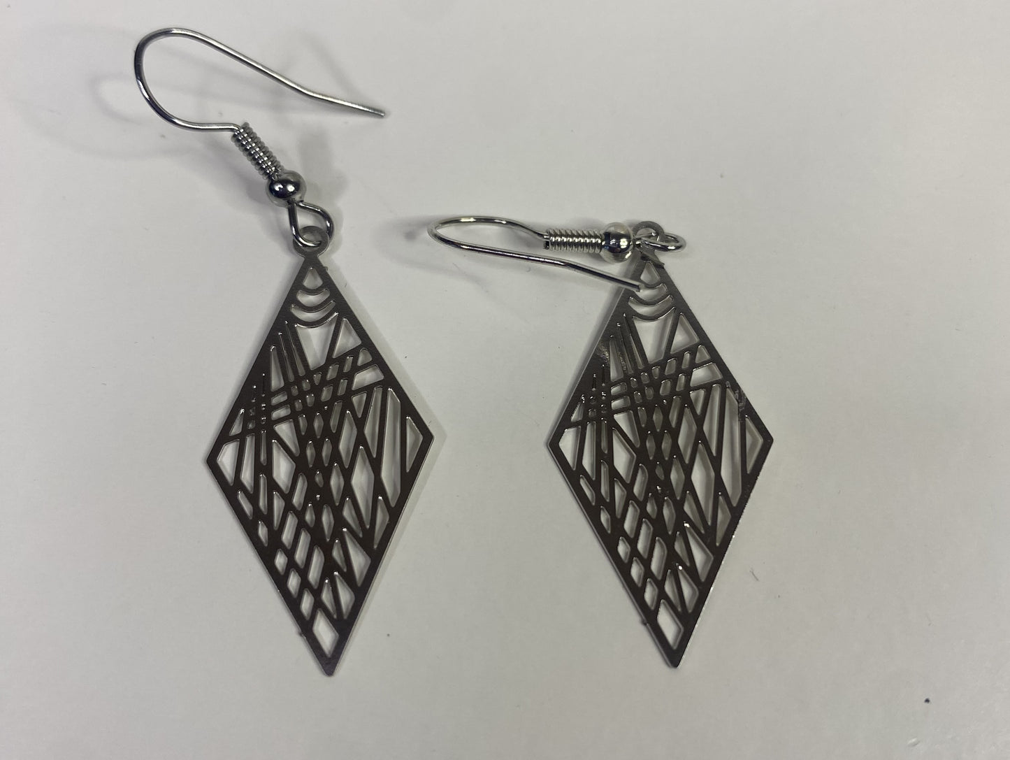 Boucles d'oreilles pendantes Losange