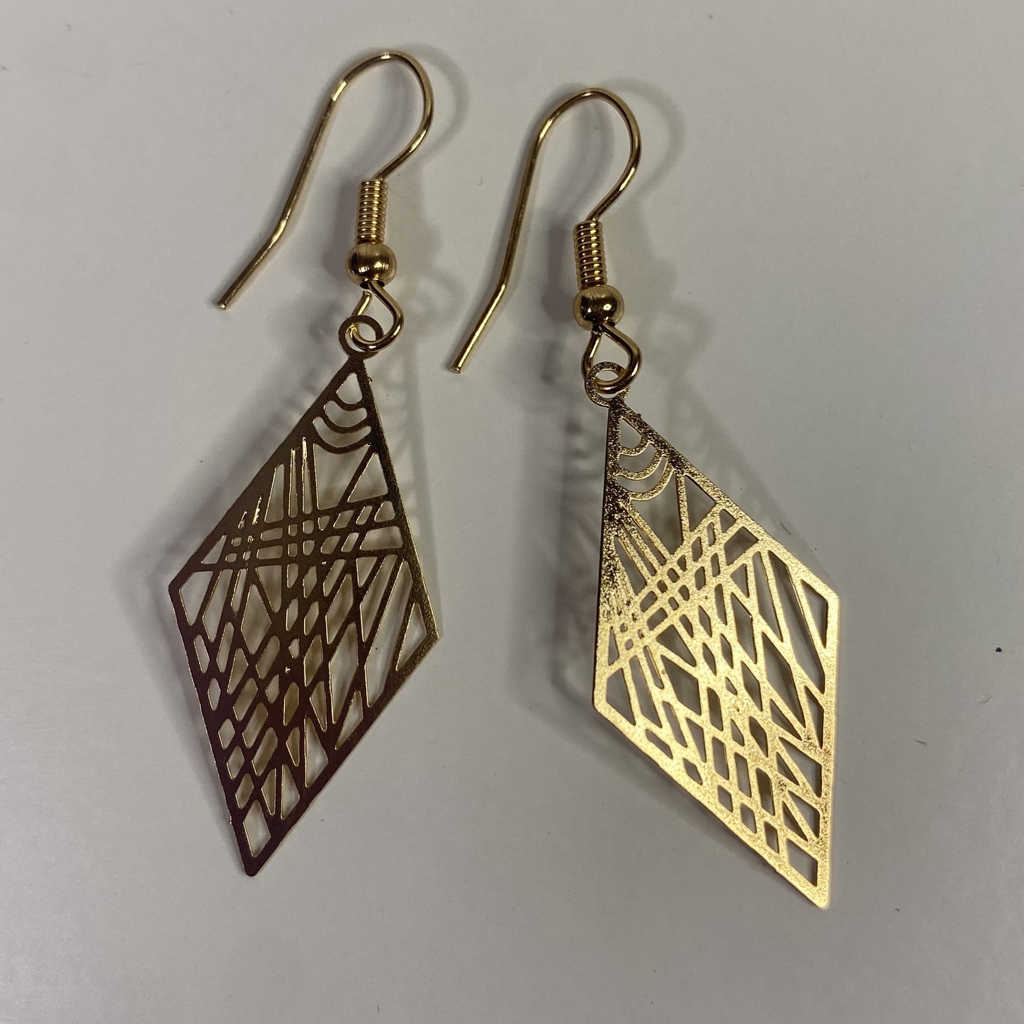 Boucles d'oreilles pendantes Losange
