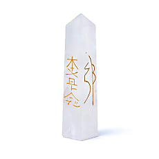 Obélisque Reiki en cristal de roche