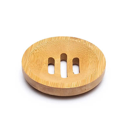 Porte-savon rond en bambou