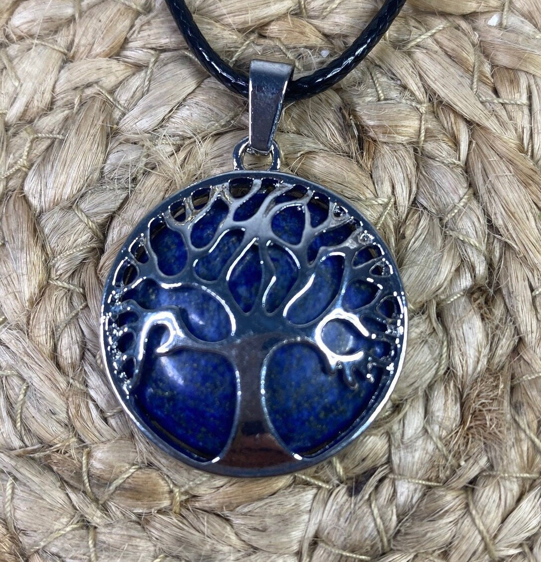 Pendentif Arbre de vie ( Rhodonite ou Lapis Lazuli)
