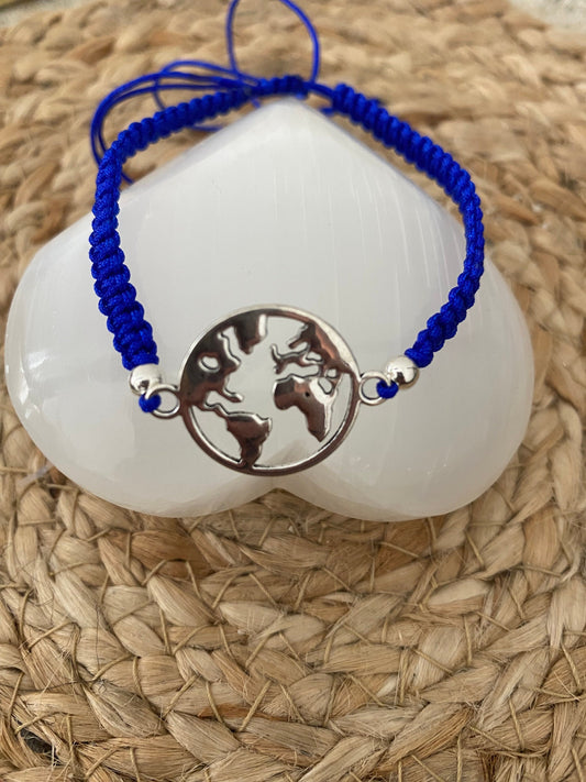 Bracelet macramé Planisphère